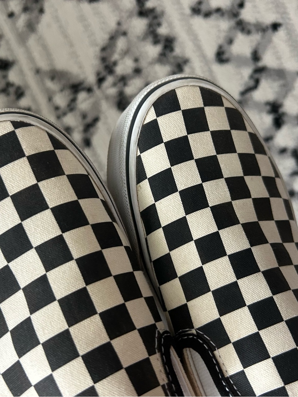 Vans Checkerboard Slip-On Sneakers - Black & White - Picture 5 of 5